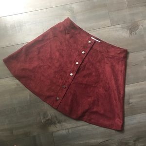 Mini skirt looks great with booties or OTK boots